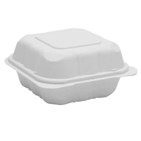 EP61-6x6 Microwavable PP Square Clamshell Food Container-250Pcs