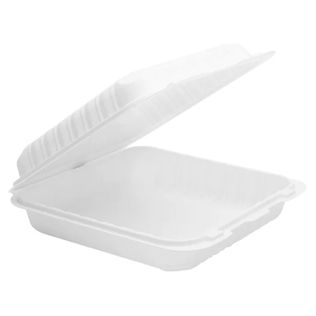 EP91-9x9 Microwavable PP Square Clamshell Food Container- 150Pcs